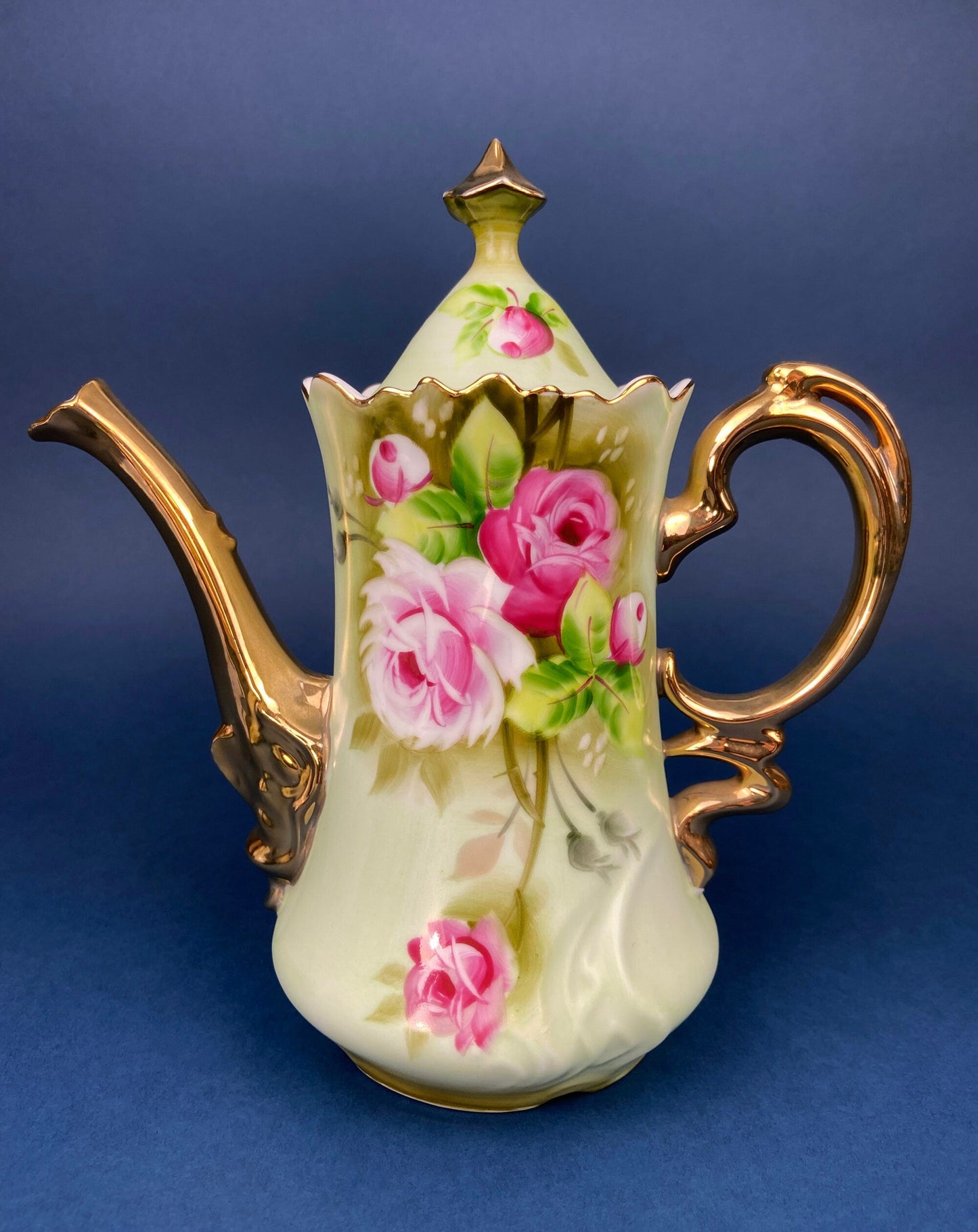 Lefton Tea Cup and Saucer: Hand Painted Roses, Collectible Tea Set - Tampa Home & Garden Store