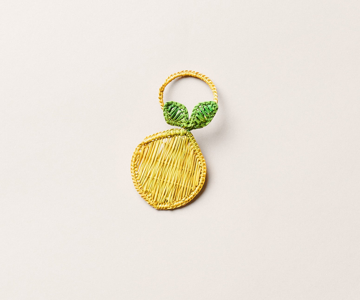 Lemon Napkin Ring – 3.5” Handwoven Iraca Palm – Artisan Summer Table Decor from Colombia - Tampa Home & Garden Store