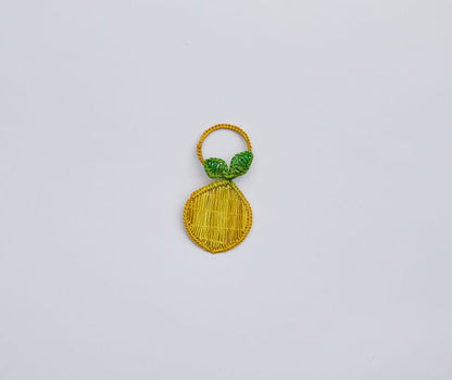 Lemon Napkin Ring – 3.5” Handwoven Iraca Palm – Artisan Summer Table Decor from Colombia - Tampa Home & Garden Store