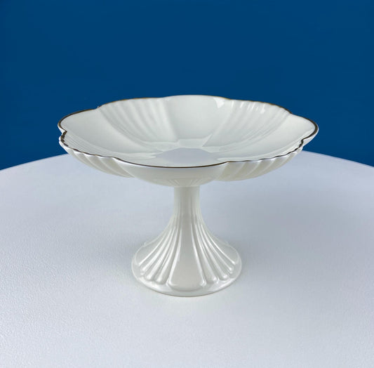 Lenox Classic Compote. Cream Colored Porcelain, Footed Fruit Stand or Serving Dish. Made in the USA. Dining Room Decor. Gift for Him or Her. - Tampa Home & Garden Store