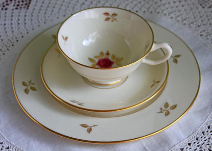 Lenox Tea Cup & Saucer. Creamy White with Gold Rim Tea or Coffee Set. Olympia by Lenox. Porcelain Made in the USA. - Tampa Home & Garden Store