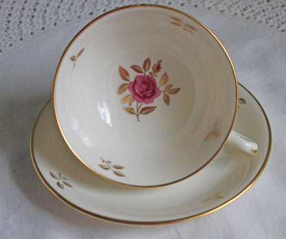 Lenox Tea Cup & Saucer. Creamy White with Gold Rim Tea or Coffee Set. Olympia by Lenox. Porcelain Made in the USA. - Tampa Home & Garden Store