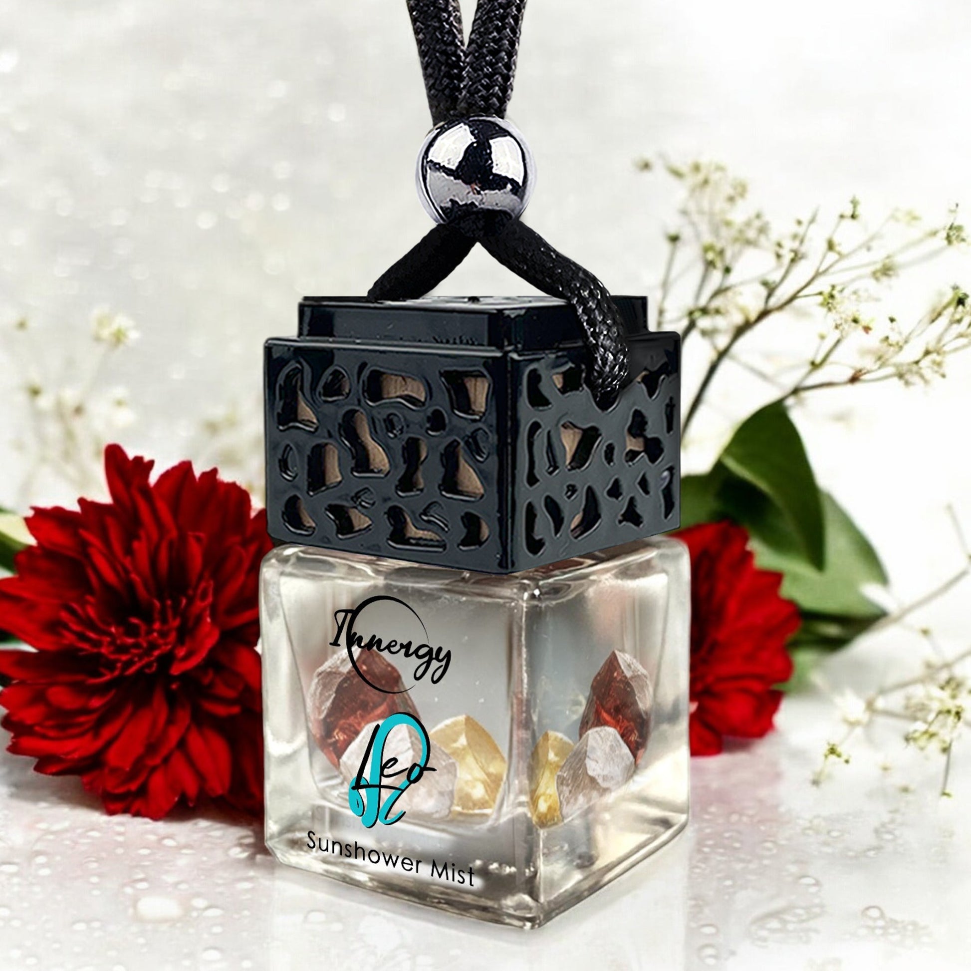 Leo Zodiac Crystal-Enhanced Oil Diffuser, Car Air Freshener in Sunshower Mist Scent, 8ml - Tampa Home & Garden Store