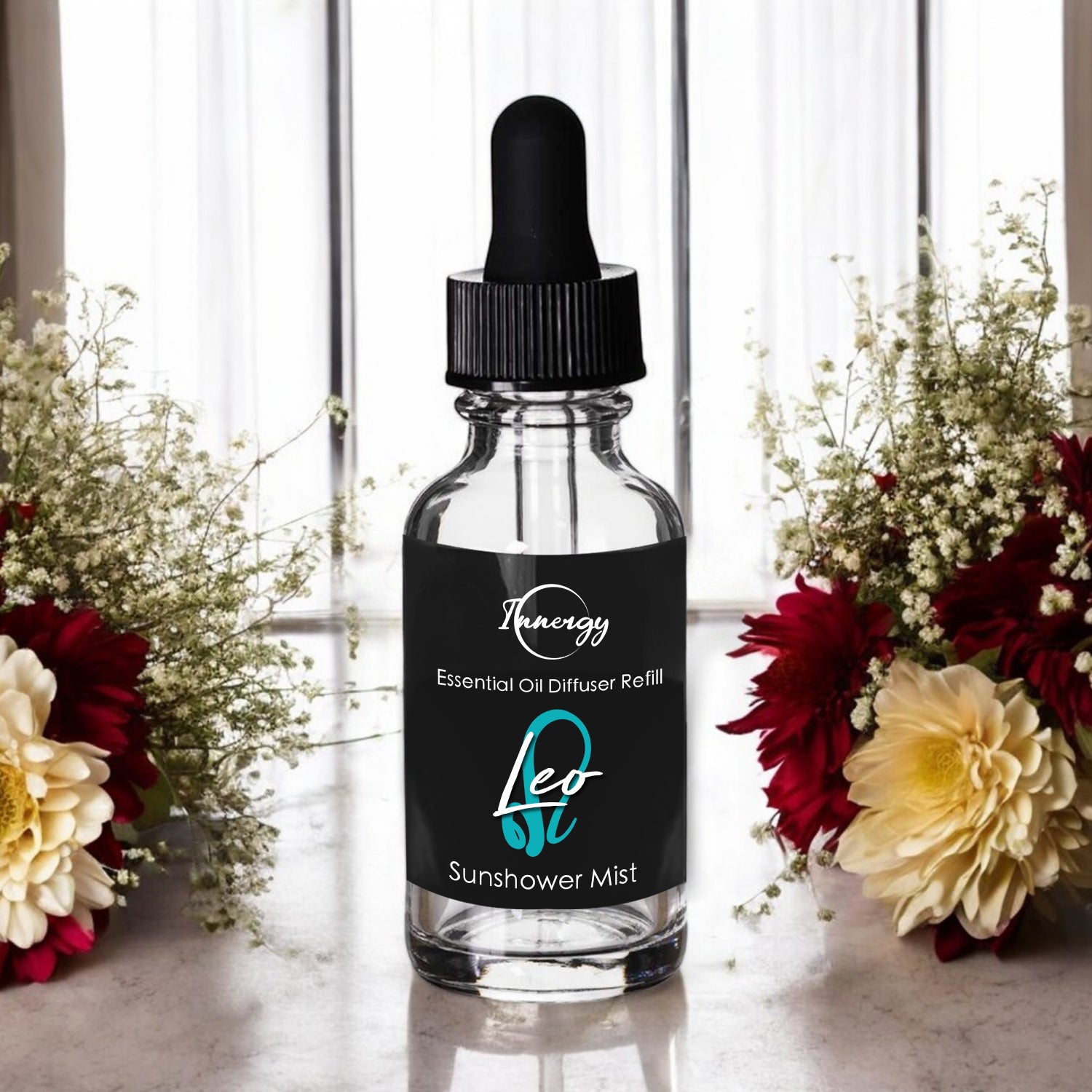 Leo Zodiac Crystal-Enhanced Oil Diffuser, Car Air Freshener in Sunshower Mist Scent, 8ml - Tampa Home & Garden Store