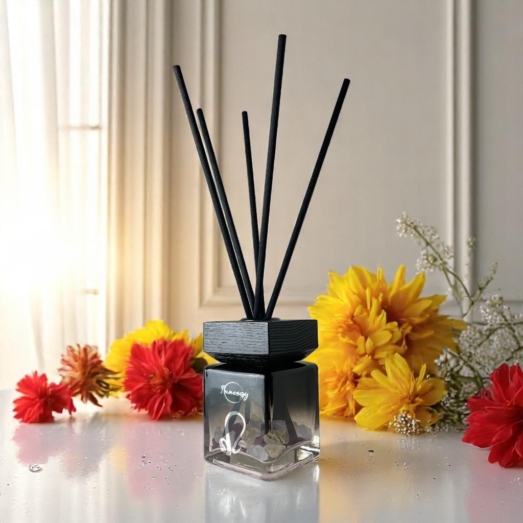 Leo Zodiac Crystal-Enhanced Reed Oil Diffuser, Sunshower Mist Scent, 100ml - Tampa Home & Garden Store