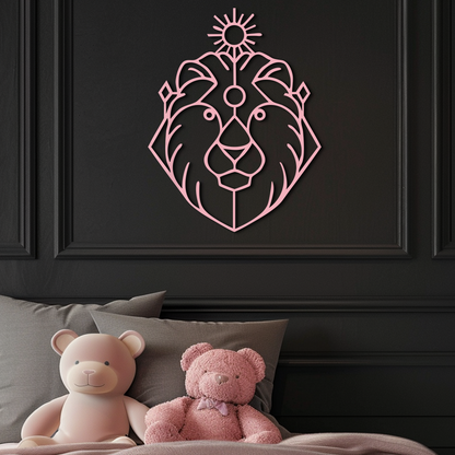 Leo Zodiac Metal Wall Art – Geometric Lion Horoscope Decor - KAFGP144 - Tampa Home & Garden Store