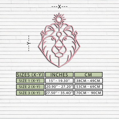 Leo Zodiac Metal Wall Art – Geometric Lion Horoscope Decor - KAFGP144 - Tampa Home & Garden Store