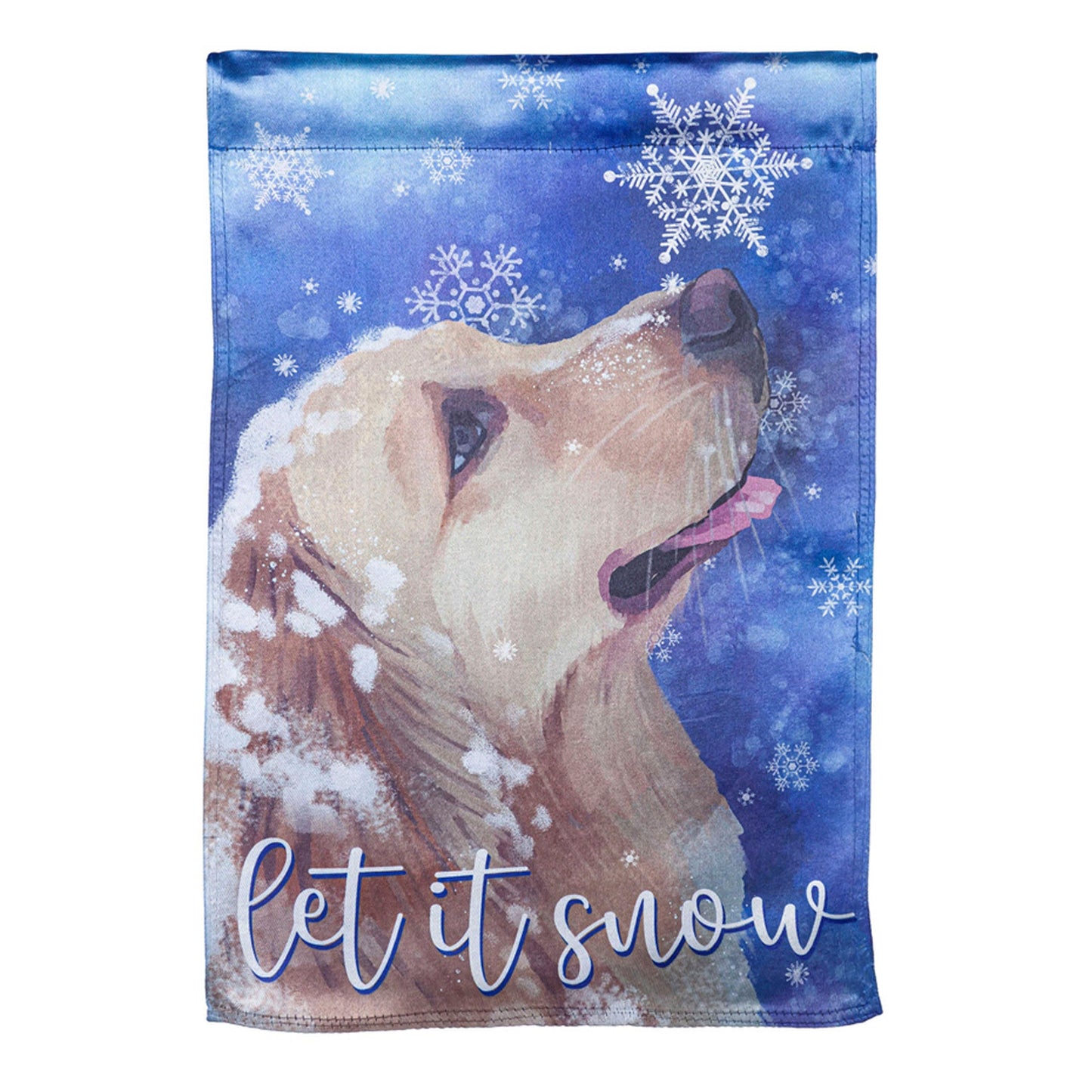 Let it Snow Lustre House Flag - Tampa Home & Garden Store