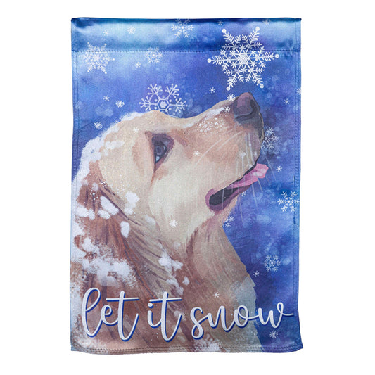 Let it Snow Lustre House Flag - Tampa Home & Garden Store