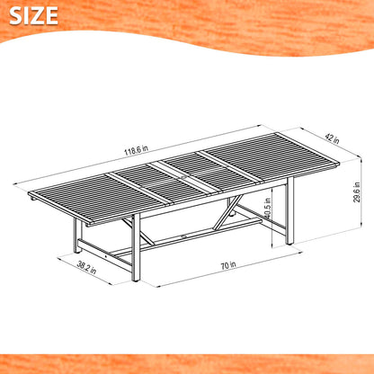 Leyland Lot Table and Fortuna Arm Chairs Dining Set, outdoor slatted table with metal frame on Tampa Home & Garden Store