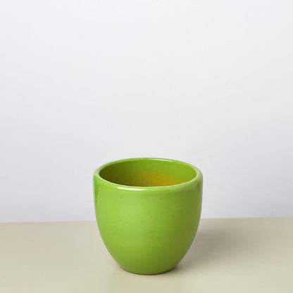 Liberty Bell Planter lime green ceramic pot by House Plant Shop on Tampa Home & Garden Store
