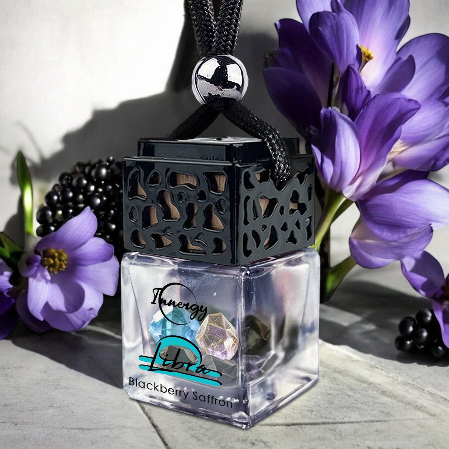 Libra Zodiac Crystal-Enhanced Oil Diffuser, Car Air Freshener, 8ml - Tampa Home & Garden Store