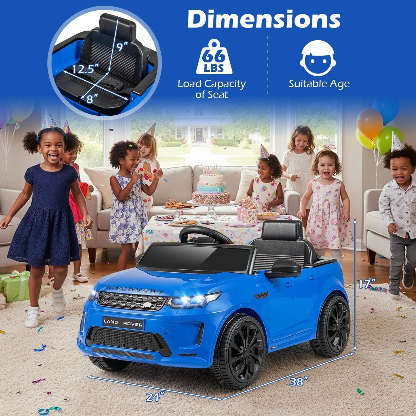 Licensed Land Rover Kids Ride On Car 12V Battery