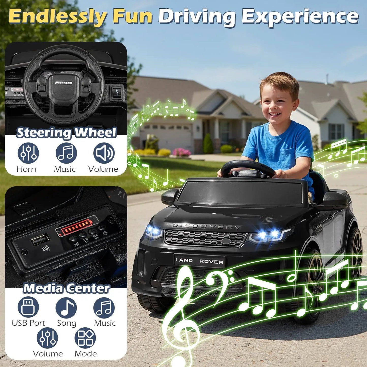Licensed Land Rover Kids Ride On Car 12V Battery