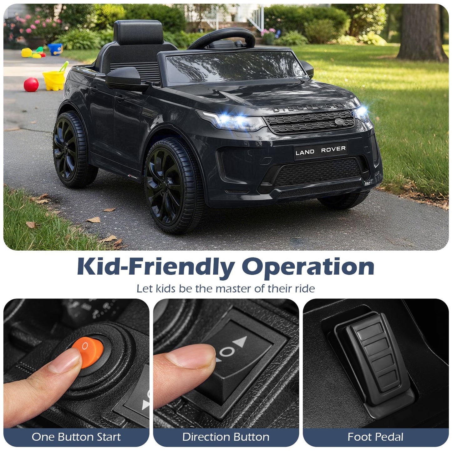 Licensed Land Rover Kids Ride On Car 12V Battery