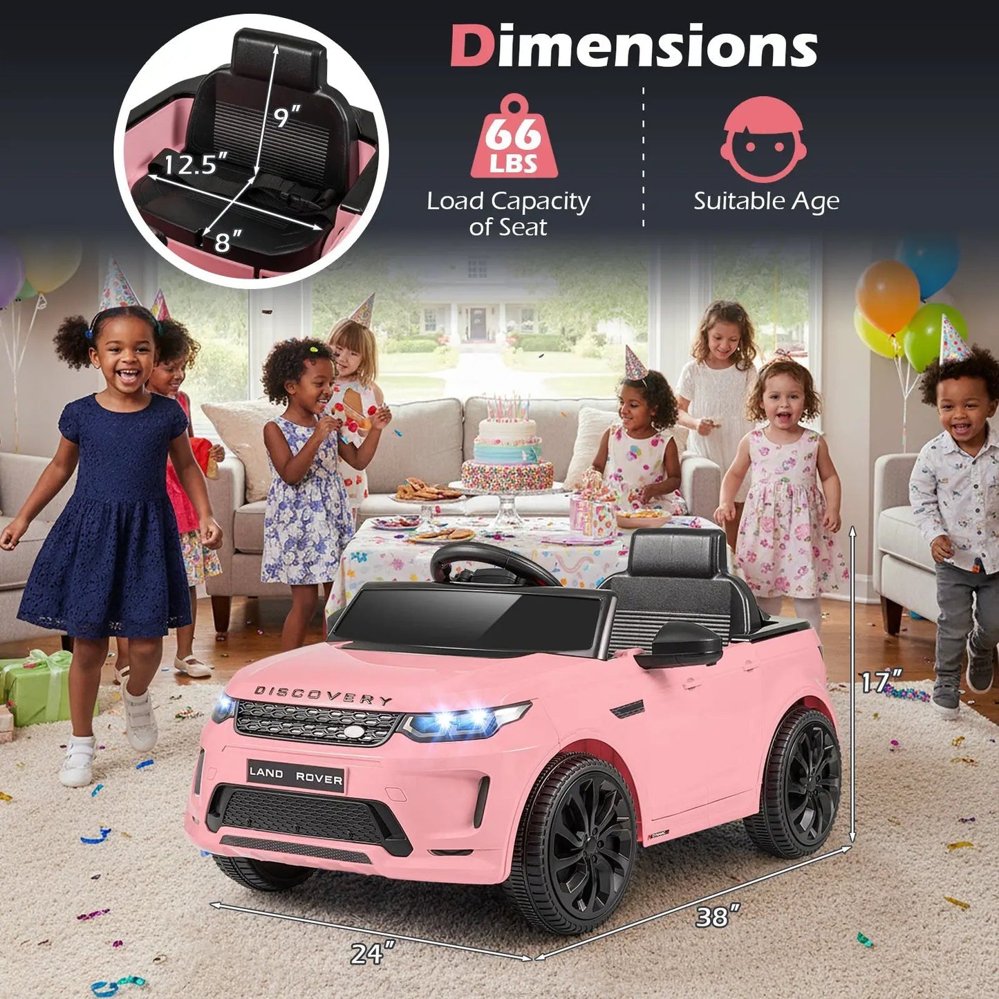 Licensed Land Rover Kids Ride On Car 12V Battery