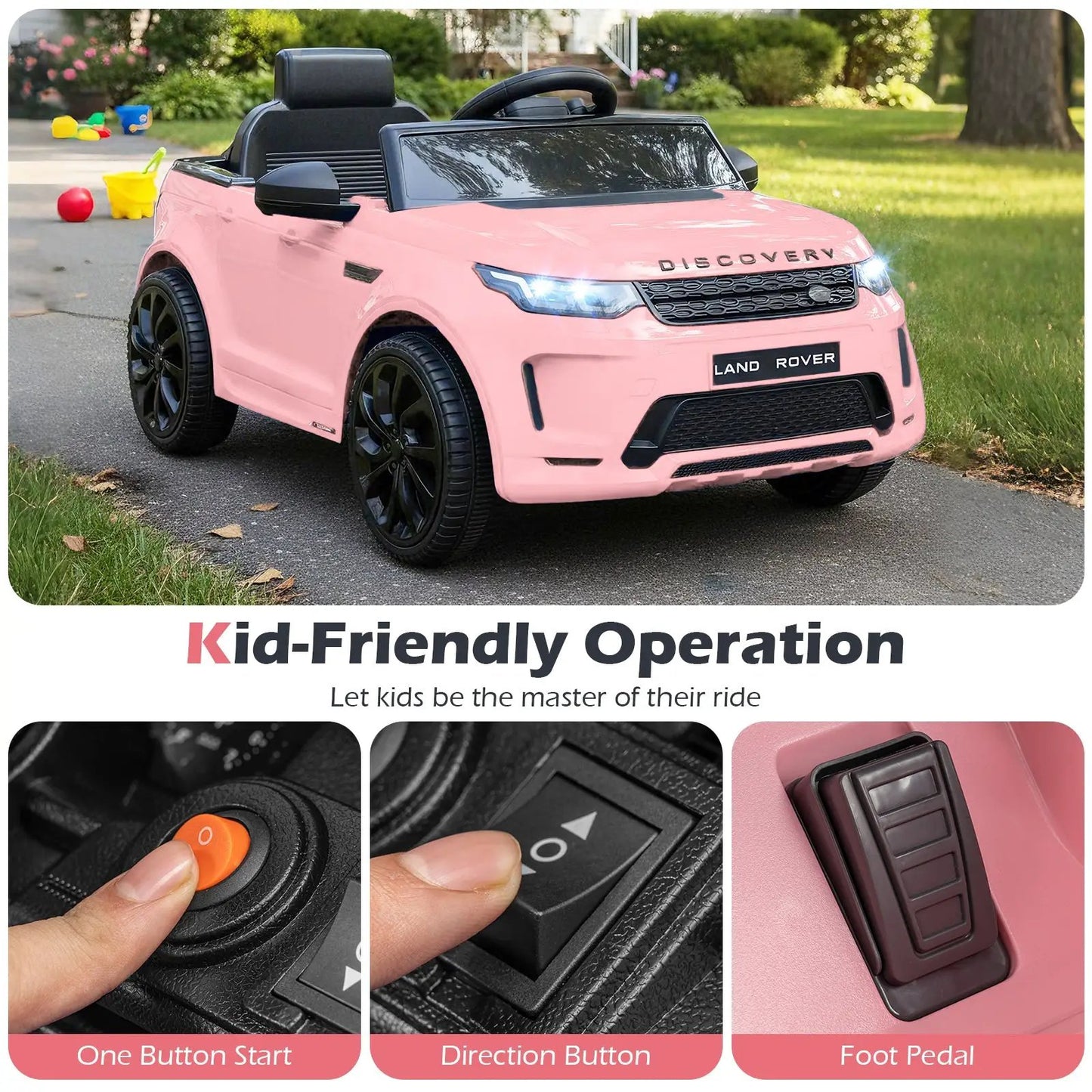 Licensed Land Rover Kids Ride On Car 12V Battery