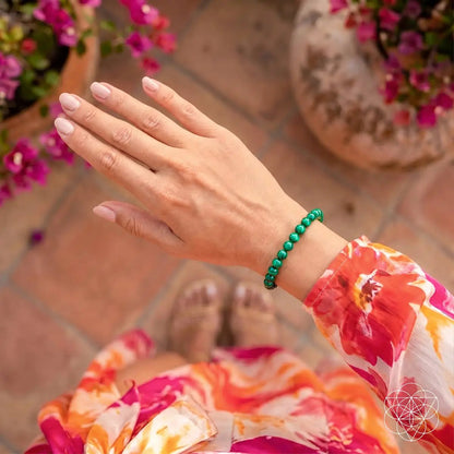 The Anxiety Bracelet 6mm beaded bracelet in emerald green by Conscious Items on Tampa Home & Garden Store