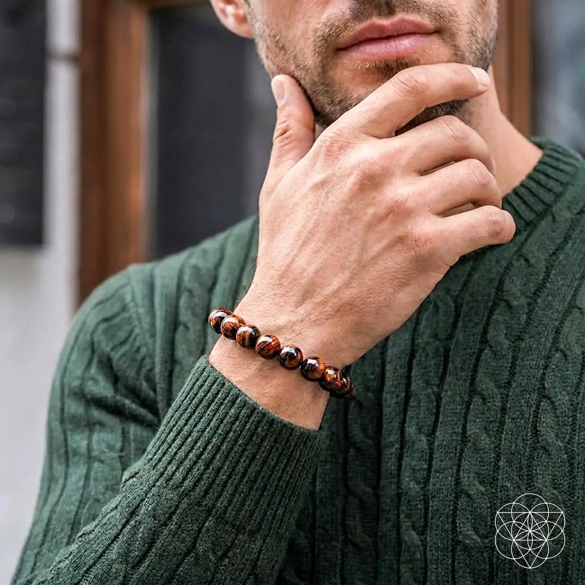 Bracelet The Self-Sabotage Breaker - Mahogany Obsidian beads by Conscious Items on the wrist on Tampa Home & Garden Store
