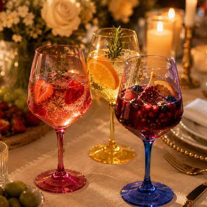 Madrid Acrylic Stemmed Wine Glasses Set of 12