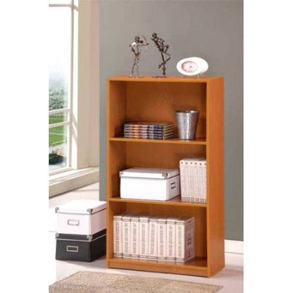 Light Cherry Finish 3-Tier Storage Shelves Bookcase - Tampa Home & Garden Store