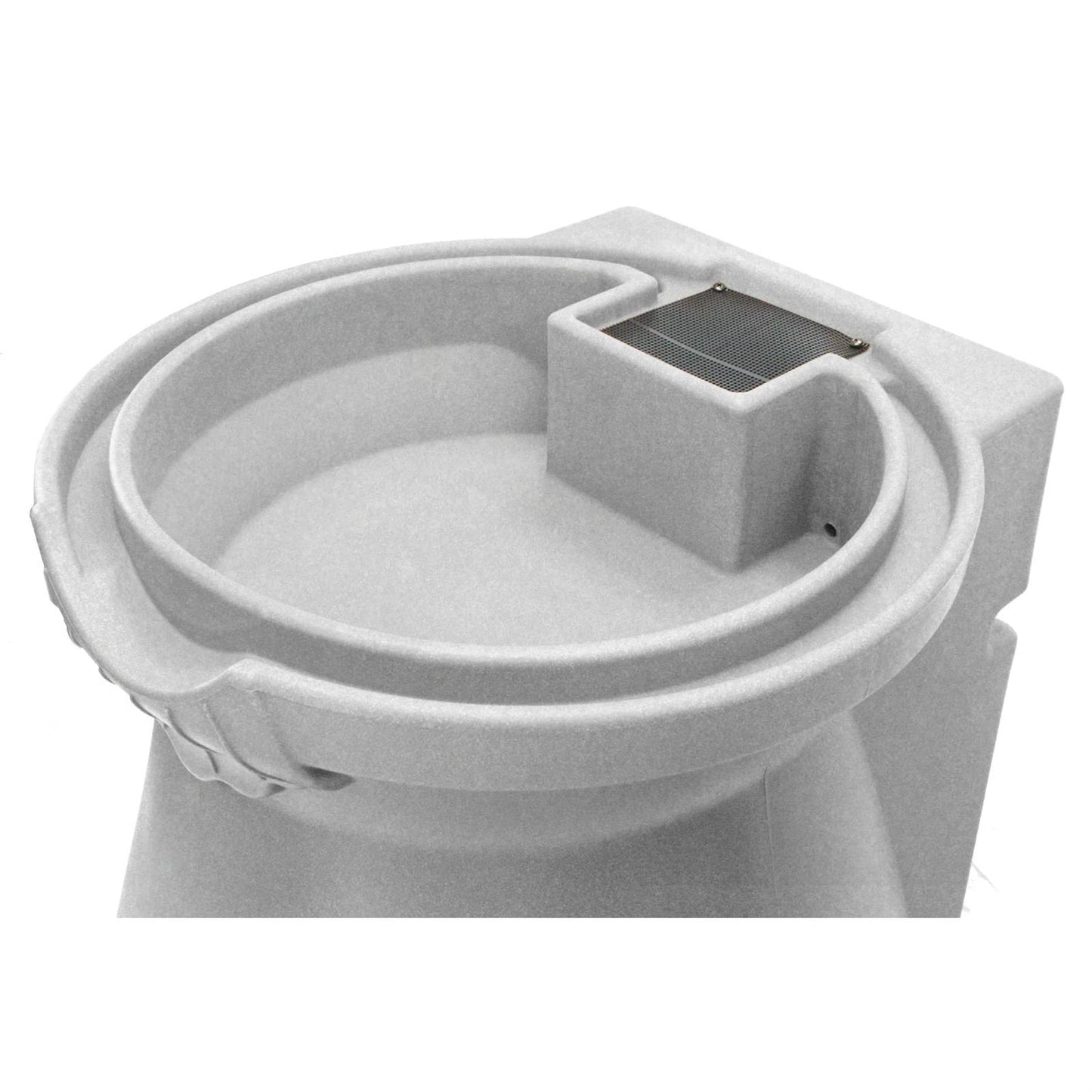Light Grey Granite 65 Gallon Plastic Urn Rain Barrel with Planter Top - Tampa Home & Garden Store