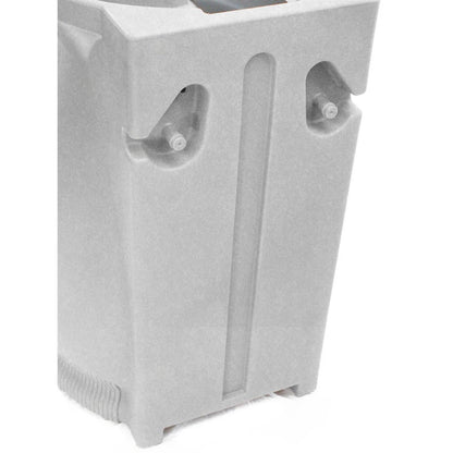 Light Grey Granite 65 Gallon Plastic Urn Rain Barrel with Planter Top - Tampa Home & Garden Store