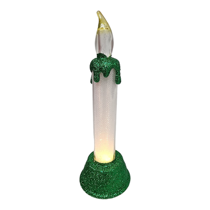 Light-Up LED Glittered 6 Inch Candle - - Tampa Home & Garden Store