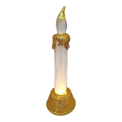 Light-Up LED Glittered 6 Inch Candle - - Tampa Home & Garden Store
