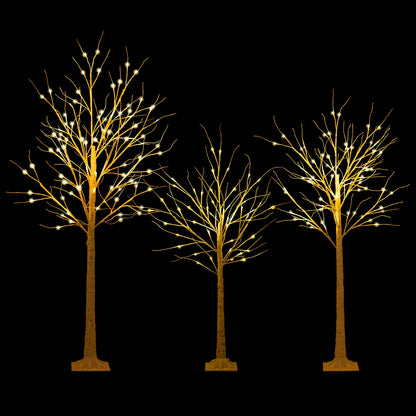 Lighted birch tree trio, 4/5/6 ft, pre-lit artificial trees DirectDeals on Tampa Home & Garden Store