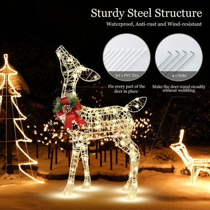 34.5 inch lighted Christmas reindeer lawn ornament with 50 warm white LEDs DirectDeals on Tampa Home & Garden Store