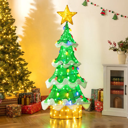 Lighted Christmas Tree and 34 Strawberry Bulbs