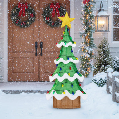 Lighted 3D mesh Christmas tree by DirectDeals with 34 strawberry bulbs and star topper on Tampa Home & Garden Store