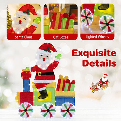 Lighted Santa on Train Christmas decoration with LED lights by DirectDeals on Tampa Home & Garden Store
