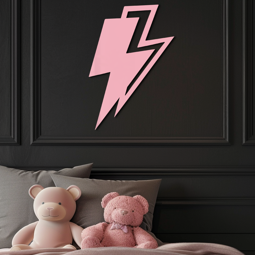 Lightning Bolt Silhouette Metal Wall Art – Modern Power Design - KAFGP069 - Tampa Home & Garden Store