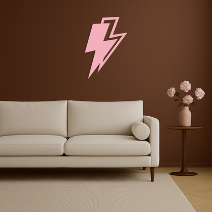 Lightning Bolt Silhouette Metal Wall Art – Modern Power Design - KAFGP069 - Tampa Home & Garden Store