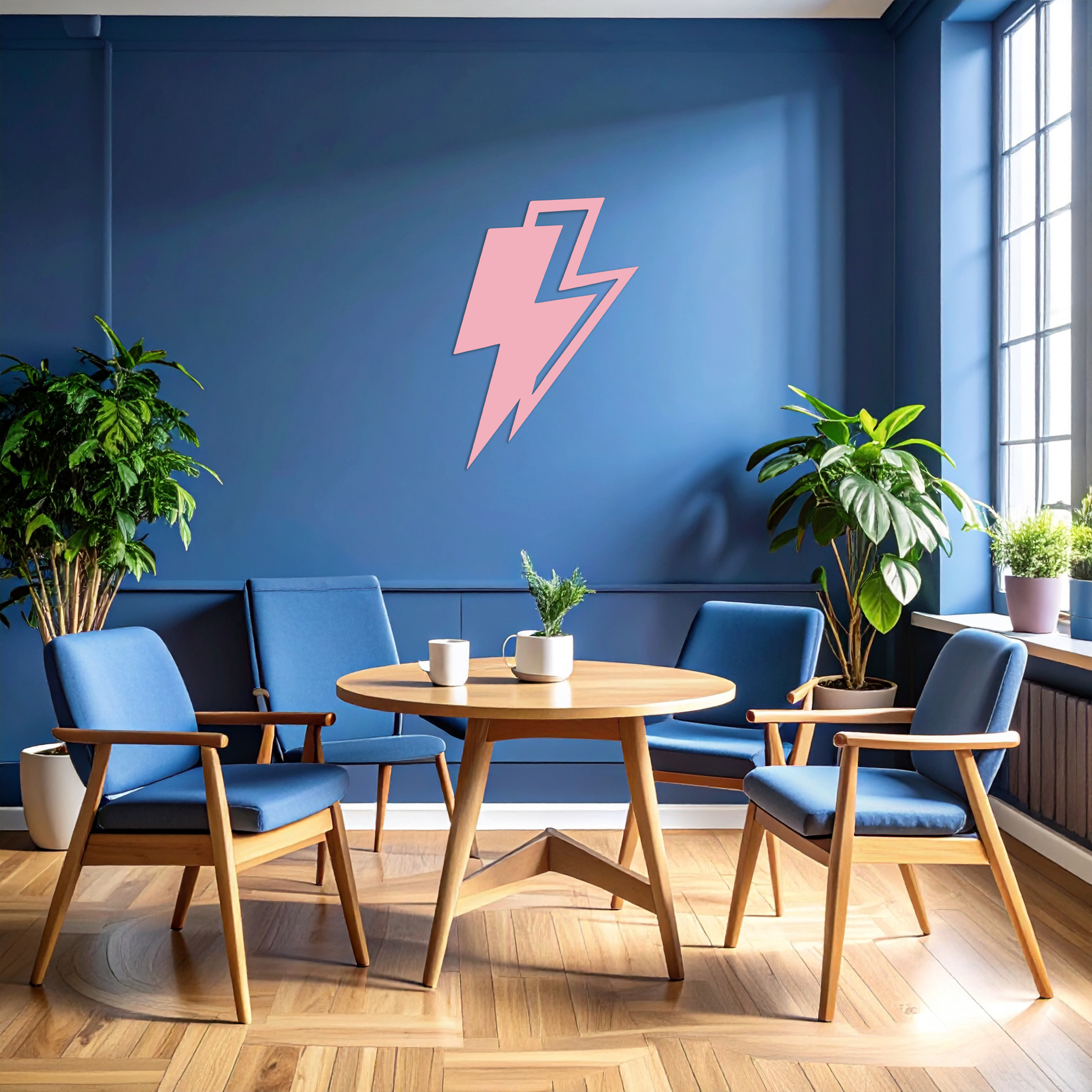 Lightning Bolt Silhouette Metal Wall Art – Modern Power Design - KAFGP069 - Tampa Home & Garden Store