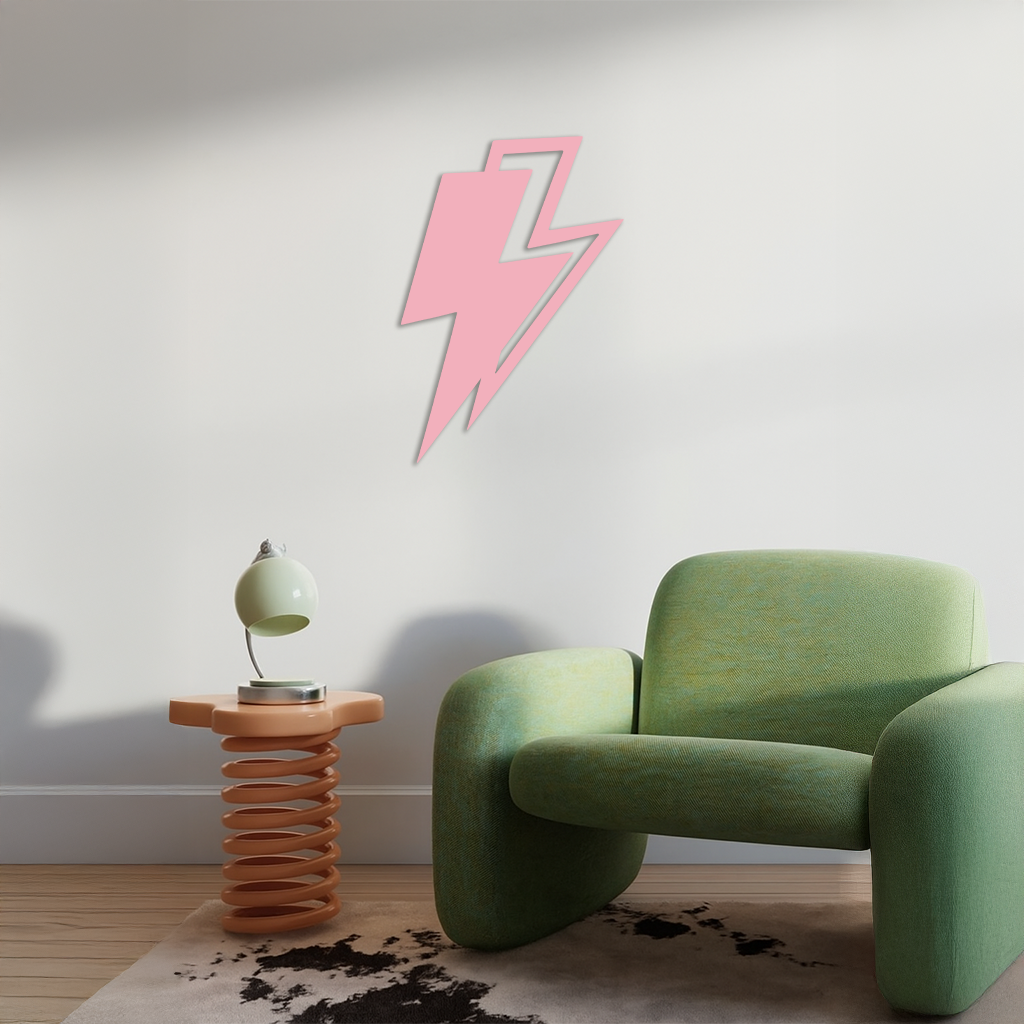 Lightning Bolt Silhouette Metal Wall Art – Modern Power Design - KAFGP069 - Tampa Home & Garden Store
