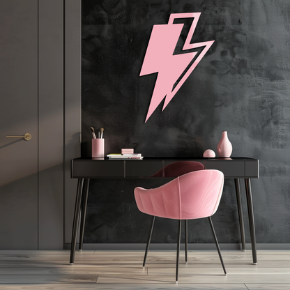 Lightning Bolt Silhouette Metal Wall Art – Modern Power Design - KAFGP069 - Tampa Home & Garden Store