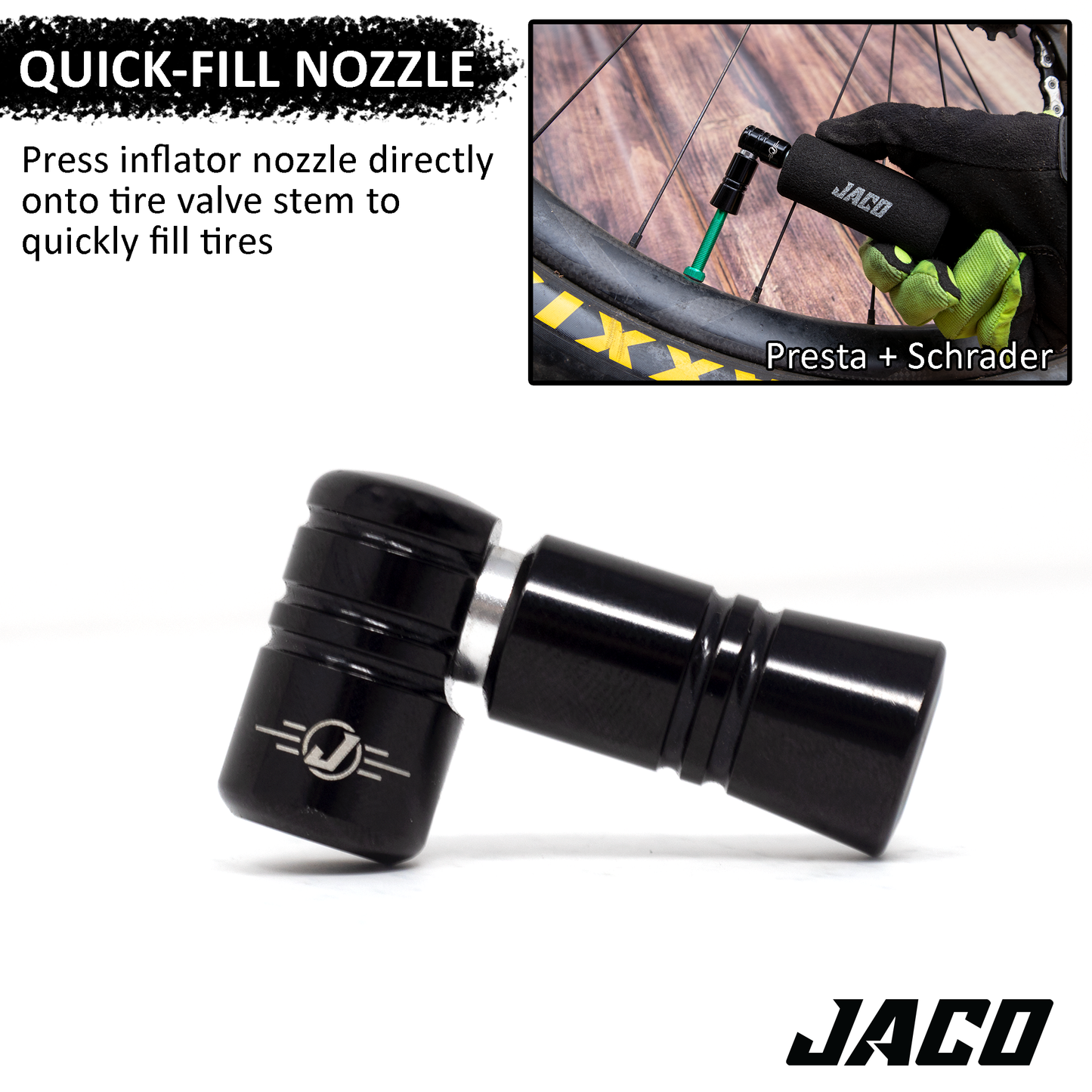 Lightning™ CO2 Inflator for Bike Tires (Presta + Schrader) (CO2 Cartridge Not Included) - Tampa Home & Garden Store