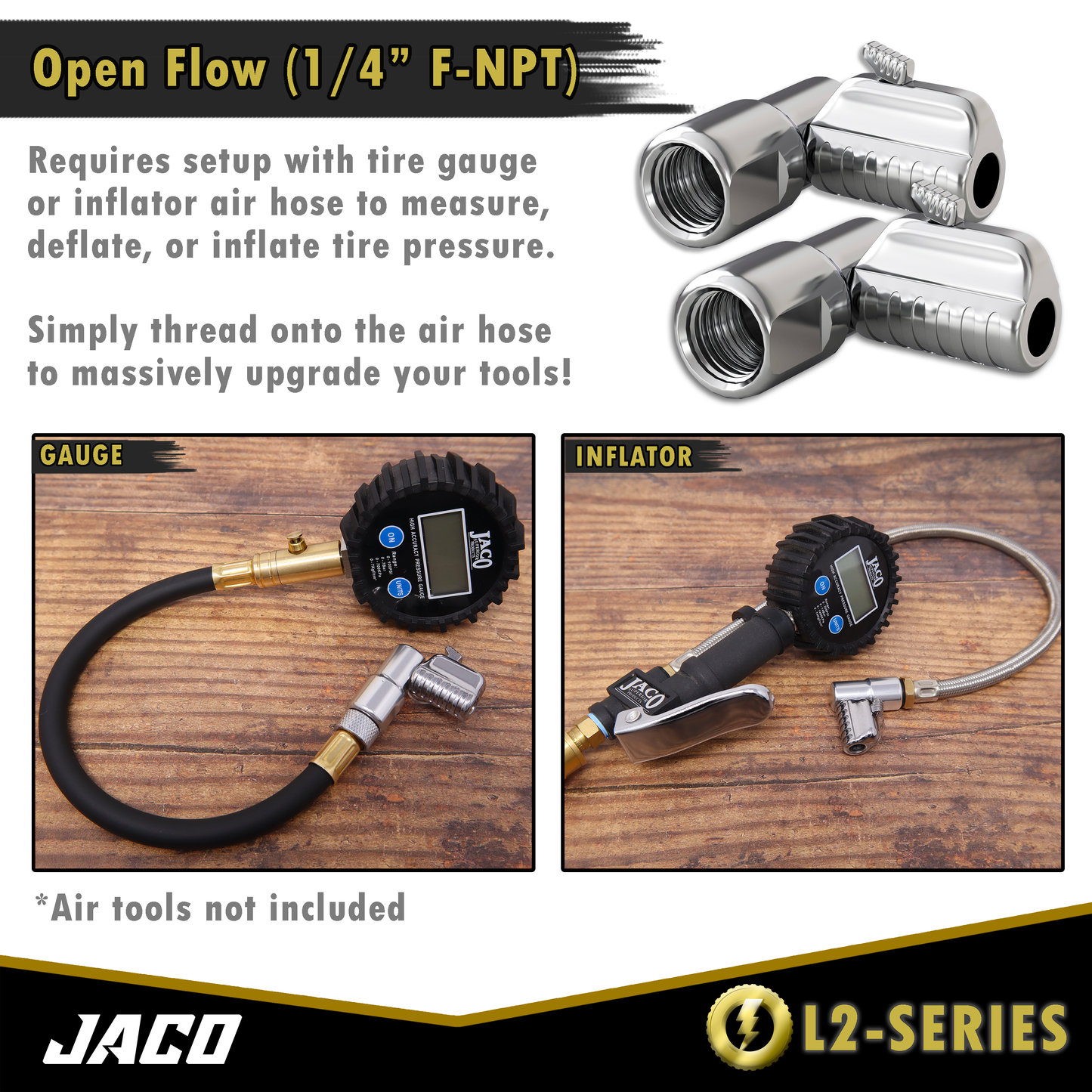 Lightning™ L2-Series Tire Air Chuck - 1/4" F-NPT - Tampa Home & Garden Store