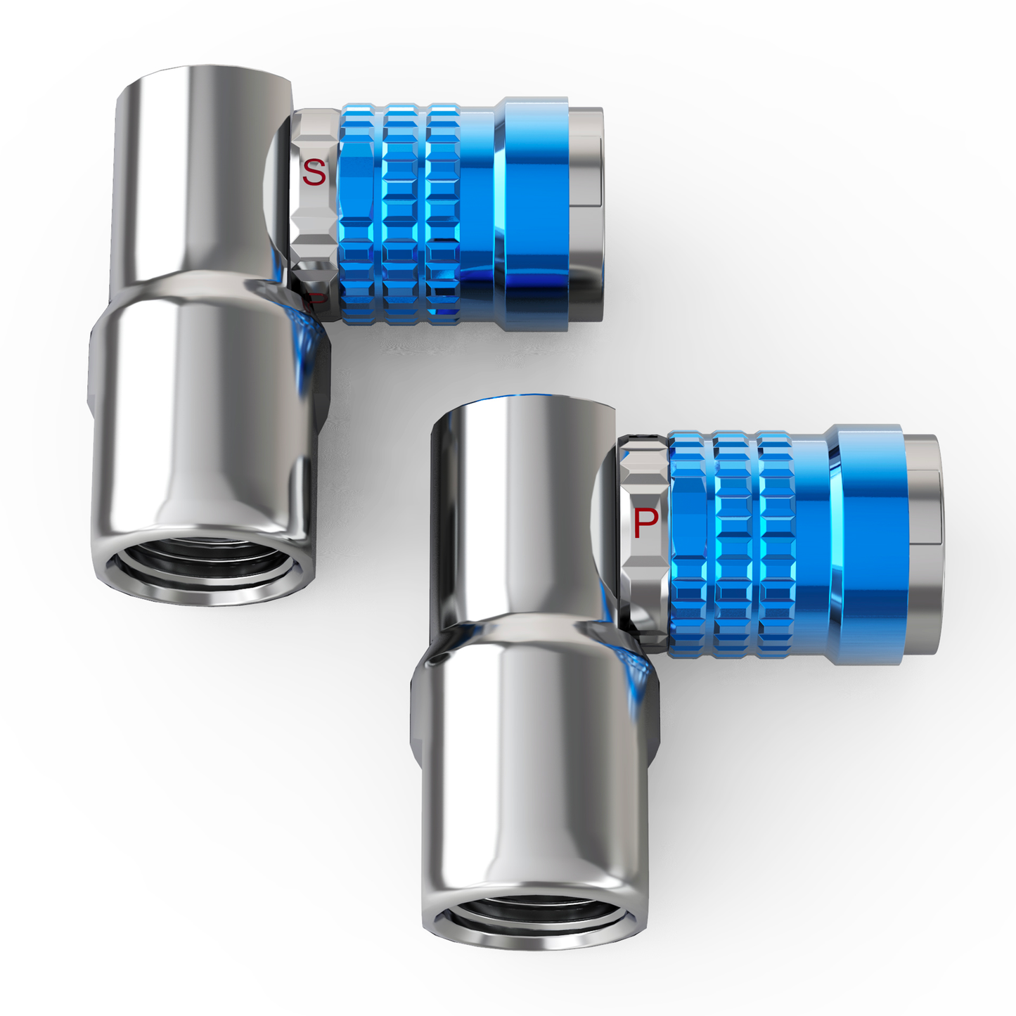 Lightning™ L3-Series Bike Tire Air Chuck - 1/4" F-NPT (Presta + Schrader Valves) | Open Flow (2 Pack) - Tampa Home & Garden Store
