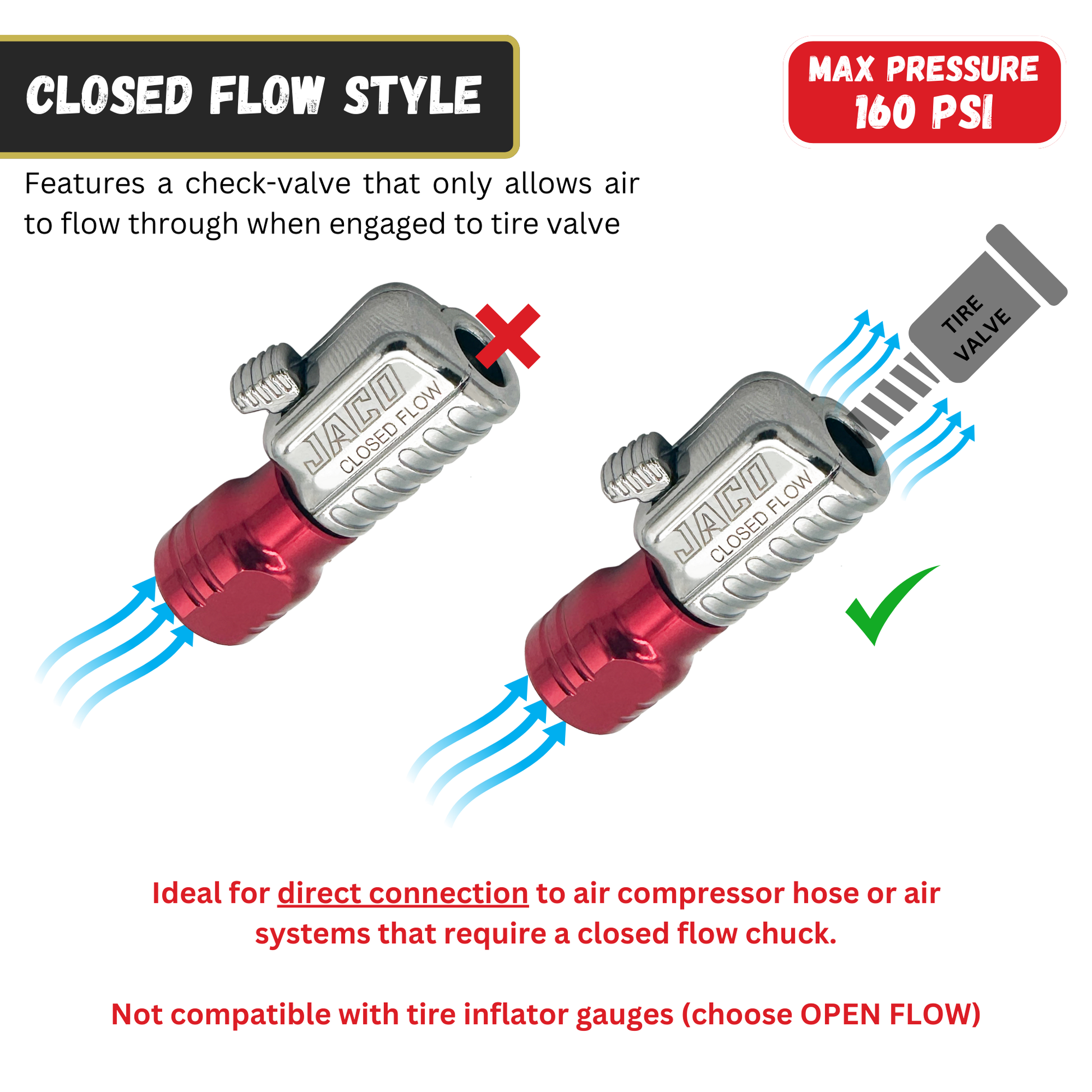 Lightning™ S2-Series Tire Air Chuck - 1/4" F-NPT - Tampa Home & Garden Store