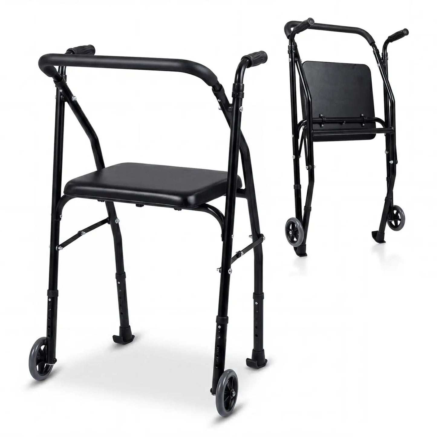 Lightweight Aluminum Mobility Walker with 2 Wheels