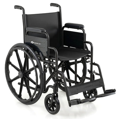 Folding Wheelchair for Adults with Swing Footrest