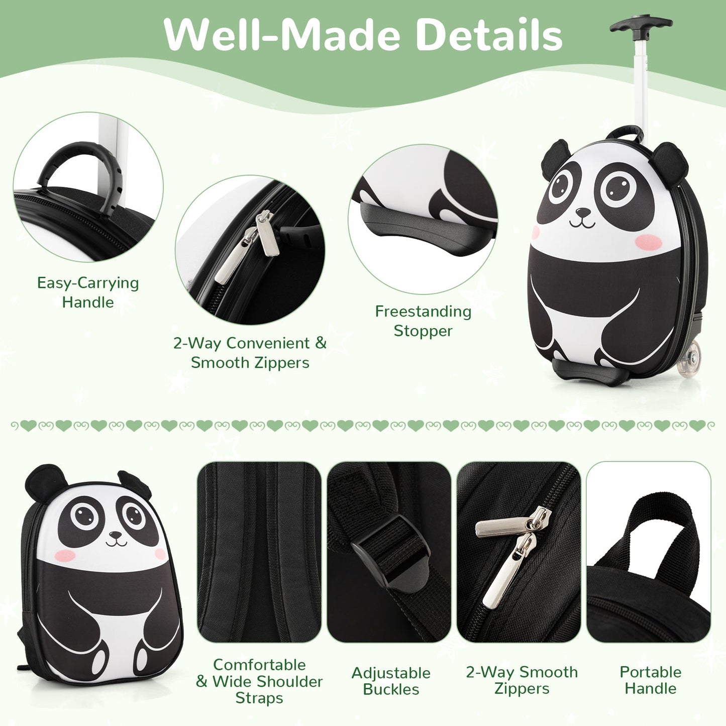 Lightweight and Portable Rolling Suitcase for Children
