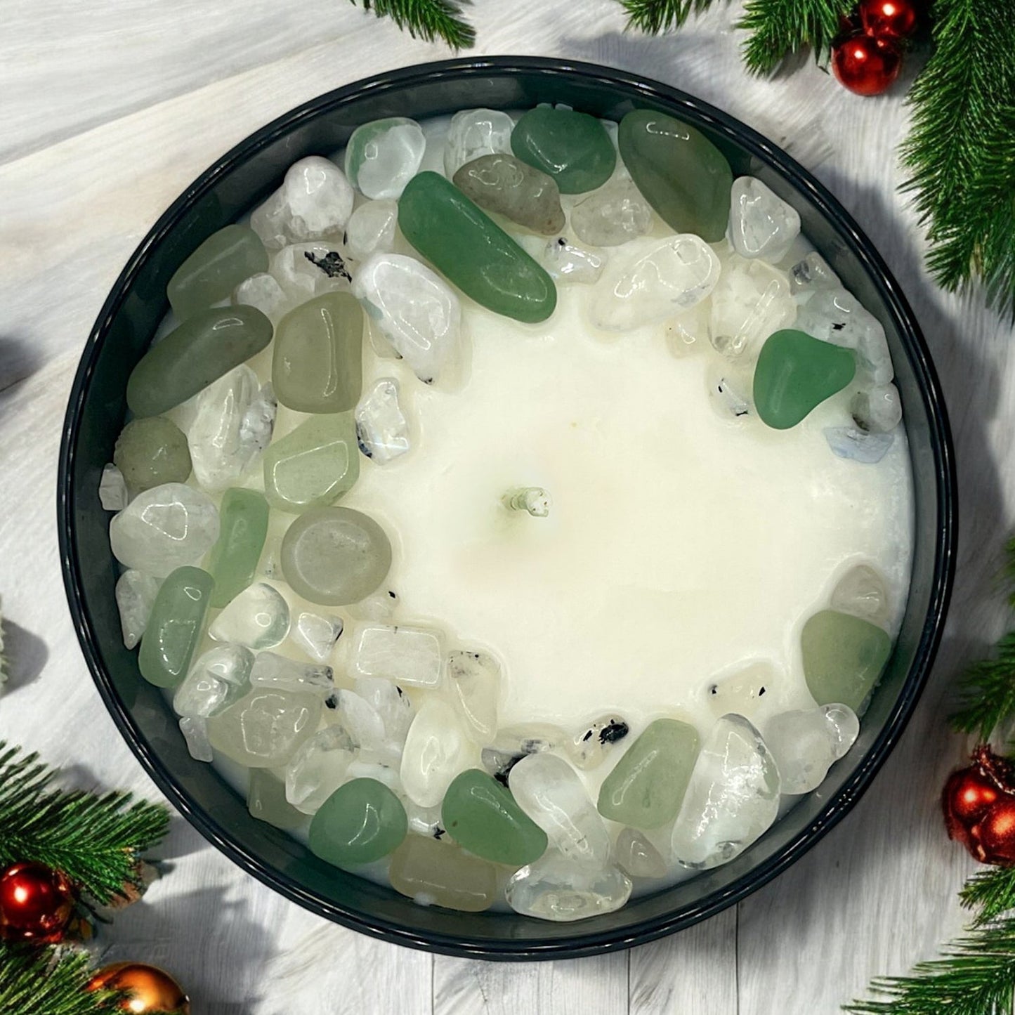 Limited Edition: Christmas Morning Crystal Candle  | Coconut-Soy Wax Candle, 9oz - Tampa Home & Garden Store