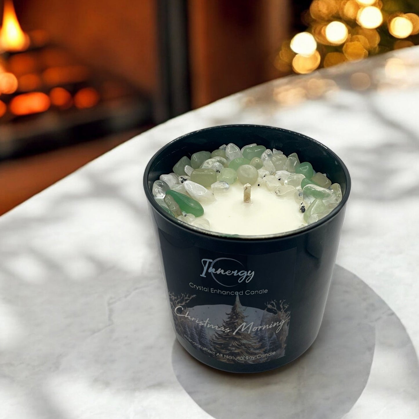 Limited Edition: Christmas Morning Crystal Candle  | Coconut-Soy Wax Candle, 9oz - Tampa Home & Garden Store