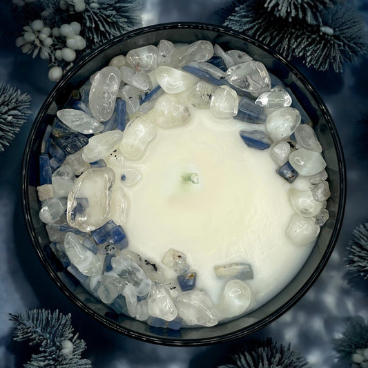 Limited Edition: Winter's Eve Crystal Candle  | Coconut-Soy Wax Candle, 9oz - Tampa Home & Garden Store