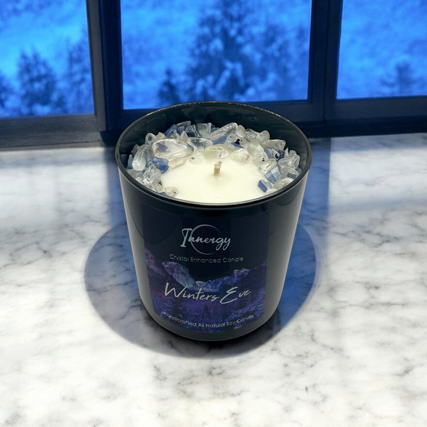 Limited Edition: Winter's Eve Crystal Candle  | Coconut-Soy Wax Candle, 9oz - Tampa Home & Garden Store